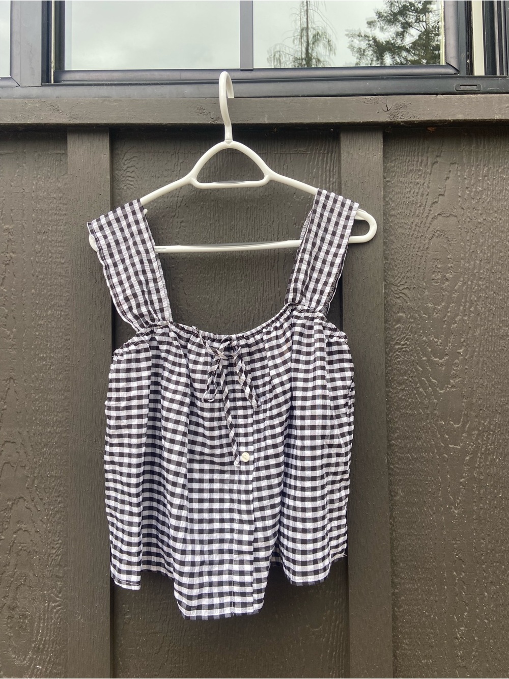 Women’s Black & White Gingham Tank Top